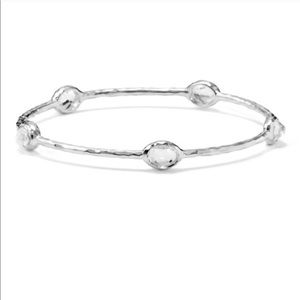 Ippolita 5 stone clear quartz bangle